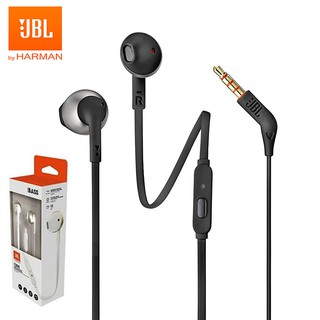 Jbl T205 ชุดหูฟังสเตอริโอ แบบมีสาย 3.5 มม. HIFI 1 ปุ่ม พร้อมไมโครโฟน