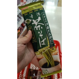 ecook ญี่ปุ่น โซบะ อูจิ ชา เส้นโซบะ ผสม ผงชาเขียว fuji nisshin uji cha soba 200g