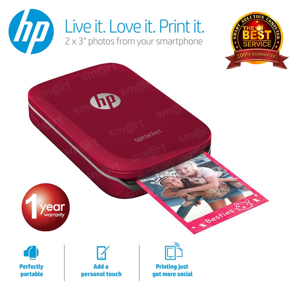 HP Sprocket Photo Printer (Z3Z93A) - Red