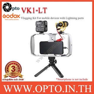 Godox VK1-LT Vlogging Kit For mobile devices with Lightning ports ชุดไมโครโฟน-ไฟสำหรับโทรศัพท์มือถือ