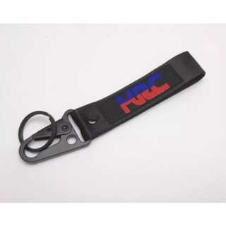 ราคาต่อ 1 เส้น มีลายหน้ากับหลังพวงกุญแจ ฮอนด้า ปีแดง เฮสอาร์ซี ผ้า Motorcycle  Strap Keychain Keyring For Honda HRC CBR