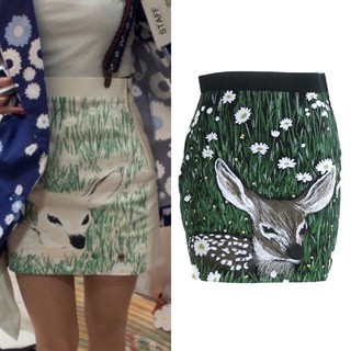 กระโปรงสั้น ลายกวาง🦌(มือ2)
