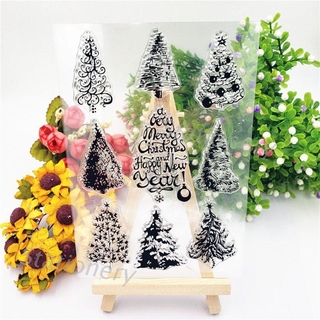 St Christmas Tree แสตมป์ซิลิโคน Diy สําหรับตกแต่งสมุดอัลบั้มรูปภาพ