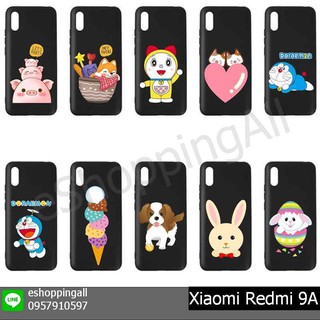 เคส redmi 9a ชุด 2 เคสมือถือกรอบยางพื้นสีดำลายการ์ตูน กรอบมือถือพร้อมส่งในไทย