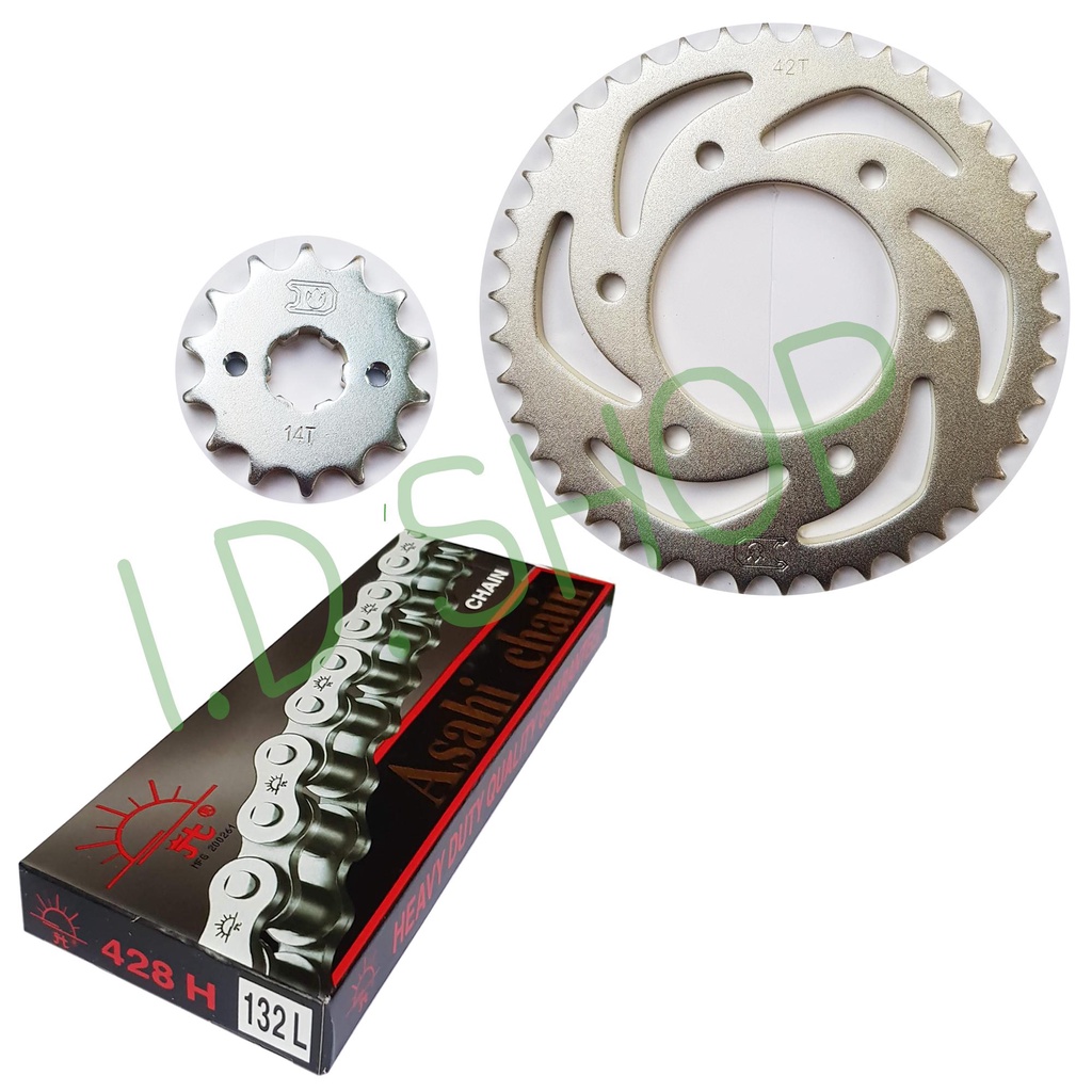 โซ่สเตอร์ ชุด 428 ข้อหนา M-SLAZ R15 428H-132L 14T-42T โซ่ สเตอร์ 239 SHOP2