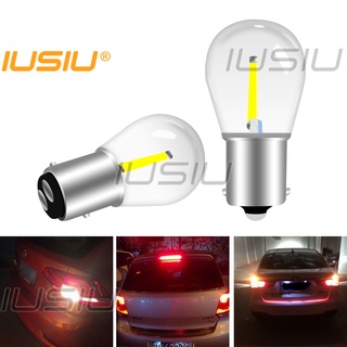 Iusiu ไฟเบรกท้ายรถยนต์ Led 1157 1156 P21W BA15S BAY15D COB