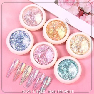 พร้อมส่งทุกวัน Set Glitter Nail Decoration เซ็ต 6 ชิ้น กลิตเตอร์ผสม ขัดเล็บ กลิตเตอร์ตกแต่งเล็บ อะไหล่ตกแต่งเล็บ