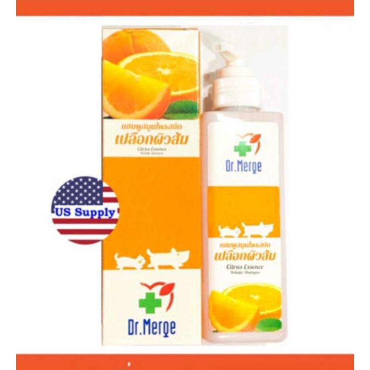 (ถูกสุดๆ) Dr.Merge แชมพูสมุนไพรเปลือกผิวส้ม 250 ml [Exp.09/2026] สุนัข-แมว บำรุงขนและผิว