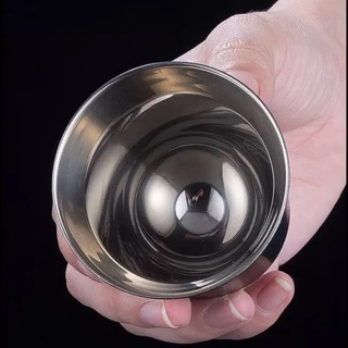 Double Wall 304 Stainless Steel Espresso Cup ถ้วยกาแฟสแตนเลส ขนาด 80ml/160ml