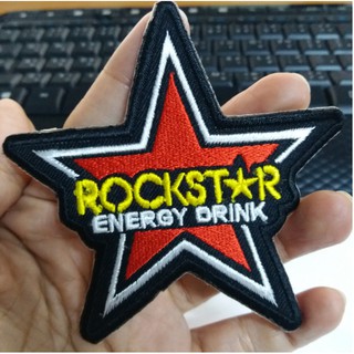 อาร์ม ตัวรีดติดเสื้อ * ROCKSTAR ดาว * ขนาด 9.5 X 9.5 เซนติเมตร