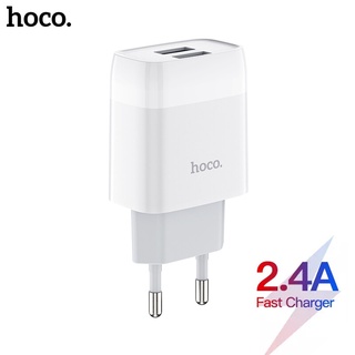 Hoco C73A Glorious อะแดปเตอร์ชาร์จโทรศัพท์มือถือ แบบพอร์ตคู่ 2.4A ชาร์จเร็ว (Ue)