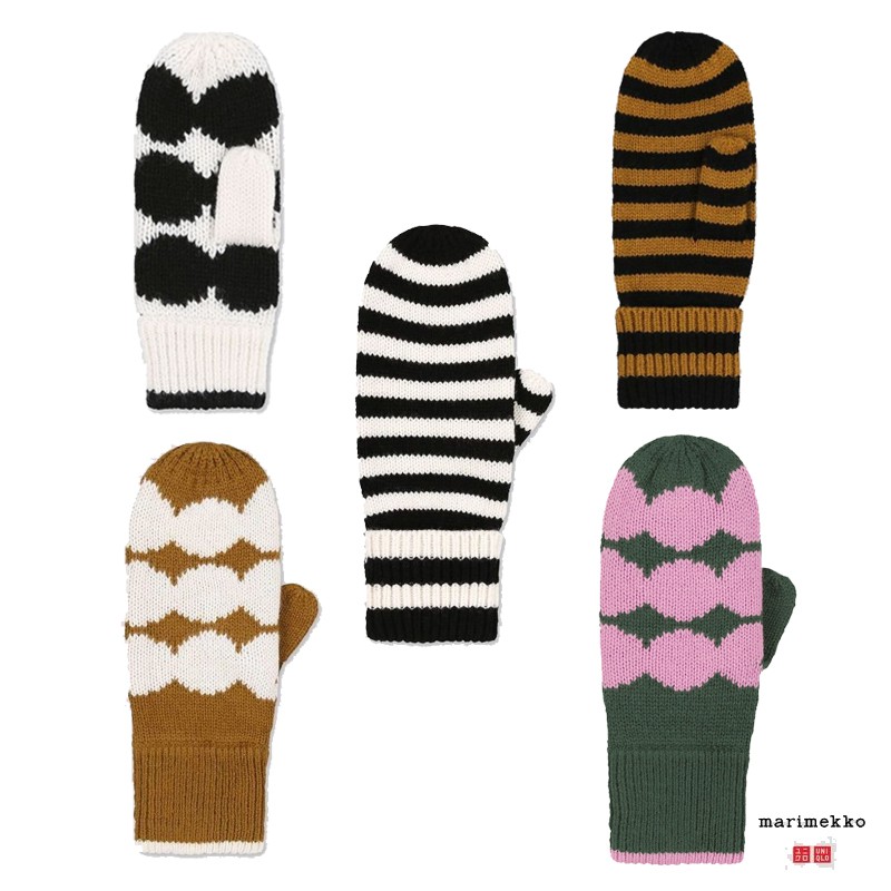 ถุงมือ Uniqlo Marimekko ถุงมือถัก HEATTECH Size ผู้ใหญ่ ของแท้ 100%