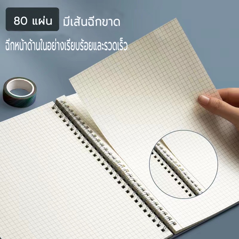 สมุดโน๊ตแบบเรียบๆ สำหรับนักศึกษา สมุดบัญชี เครื่องเขียน เครื่องใช้สำนักงานธุรกิจ notepad A5/A6/B5 งาน soft copy - รูปที่ 5