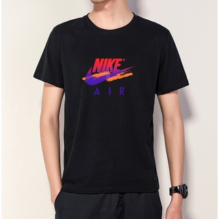 คอลูกเรือเสื้อยืดคอกลมNike เสื้อท็อปลําลอง สไตล์สตรีท แฟชั่นฤดูร้อน สําหรับผู้ชาย HMmfio08DNผ้าฝ้ายแท้