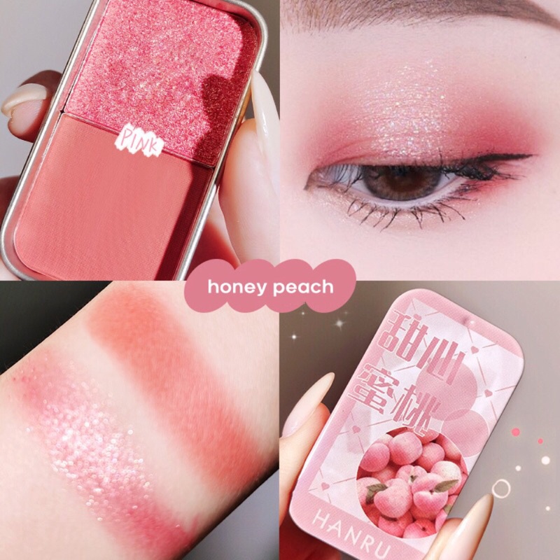 GTRMALLSHOP GR22(ร้านไทย)พาเลตต์อายแชโดว์ 2 สี เนื้อแมตต์ โทนสีธรรมชาติ(เครื่องสําอางสำหรับดวงตา สำหรับผู้หญิง)