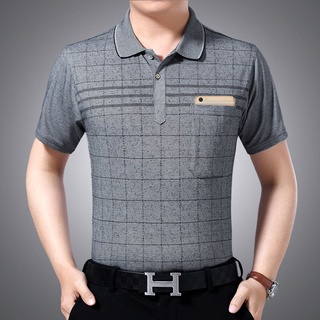 เสื้อยืดธุรกิจ Lapel Loose Dad สำหรับผู้ชาย