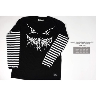 Black Smile Promo Tee + Stripe Long Sleeve