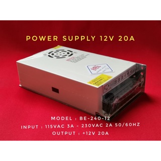 Switching Power Supply DC12V 20A.