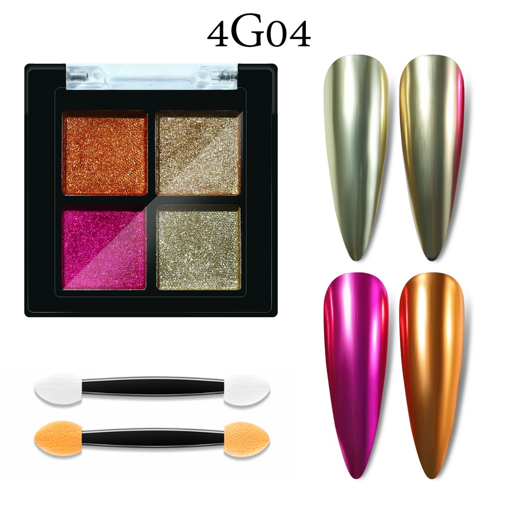 ตลับผงกระจกขัดเล็บแบบอัดแข็ง สีฟรุ้งสวย พกพาได้ 1ตลับมี4สี (รหัสสีตามภาพ เลือกจากตัวเลือก) - รูปที่ 5