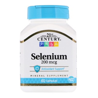 ซีลีเนียม เข้มข้น 21st Century, Selenium, 200 mcg, 60 Capsules