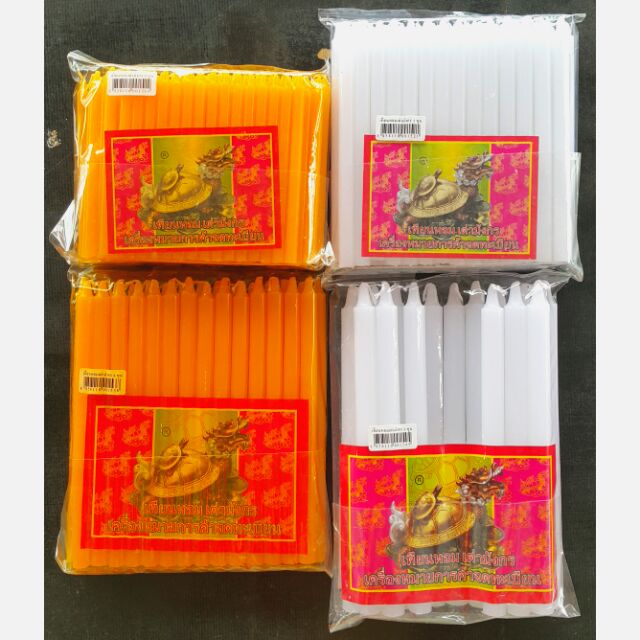 เทียนหอม 4 หุน ไม่มีน้ำตาเทียน เทียนใส (ตราเต่ามังกร)