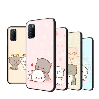 เคสนิ่ม ลายแมวชิบิ WI-30 สีดํา สําหรับ Samsung Galaxy A01 A21S A71 A21 M51 A31 M31 A11 A41 A51