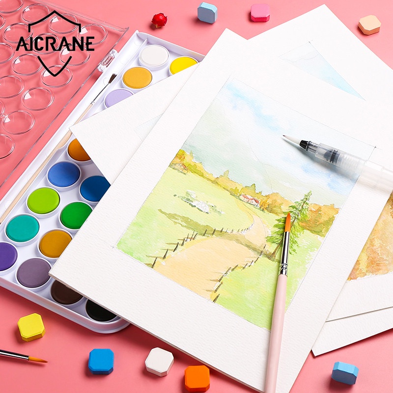 Aicrane กระดาษสีน้ำ 8K ร่างสมุดระบายสีวาดด้วยมือสำหรับผู้ใหญ่คัดลอกสคริปต์เริ่มต้นการวาดภาพเด็ก