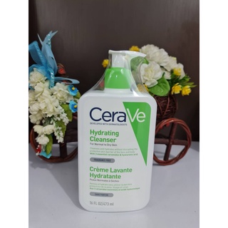 Cerave hydrating cleanser 473ml ครีมอาบน้ำสำหรับผิวแห้ง Exp 02/2024