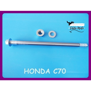 HONDA C70 REAR WHEEL AXLE  // แกนล้อหลัง HONSA C70 ครบชุด