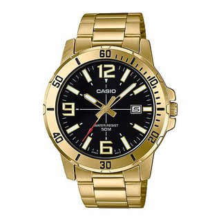 CASIO แท้ ส่งฟรี ของผู้ชาย รุ่น MTP-VD01G-1B