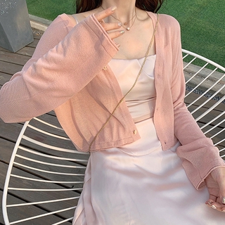 เสื้อคลุมคาร์ดิแกน แขนยาว กันแดด สําหรับผู้หญิง