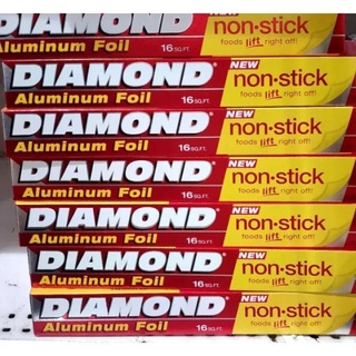 Diamond ไดมอนด์ อะลูมิเนียมฟอยล์ ฟอยล์ นอนสติ๊ก Non-Stick ขนาด 12 นิ้ว*5 เมตร