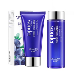 สินค้ามาแรง ดีลร้อนแรง BIOAQUA Wonder Blueberry Set (บลูเบอรี่คลีนเซอร์ + โทนเนอร์)ชุดเซ็ต 2ชิ้น 100 ml.