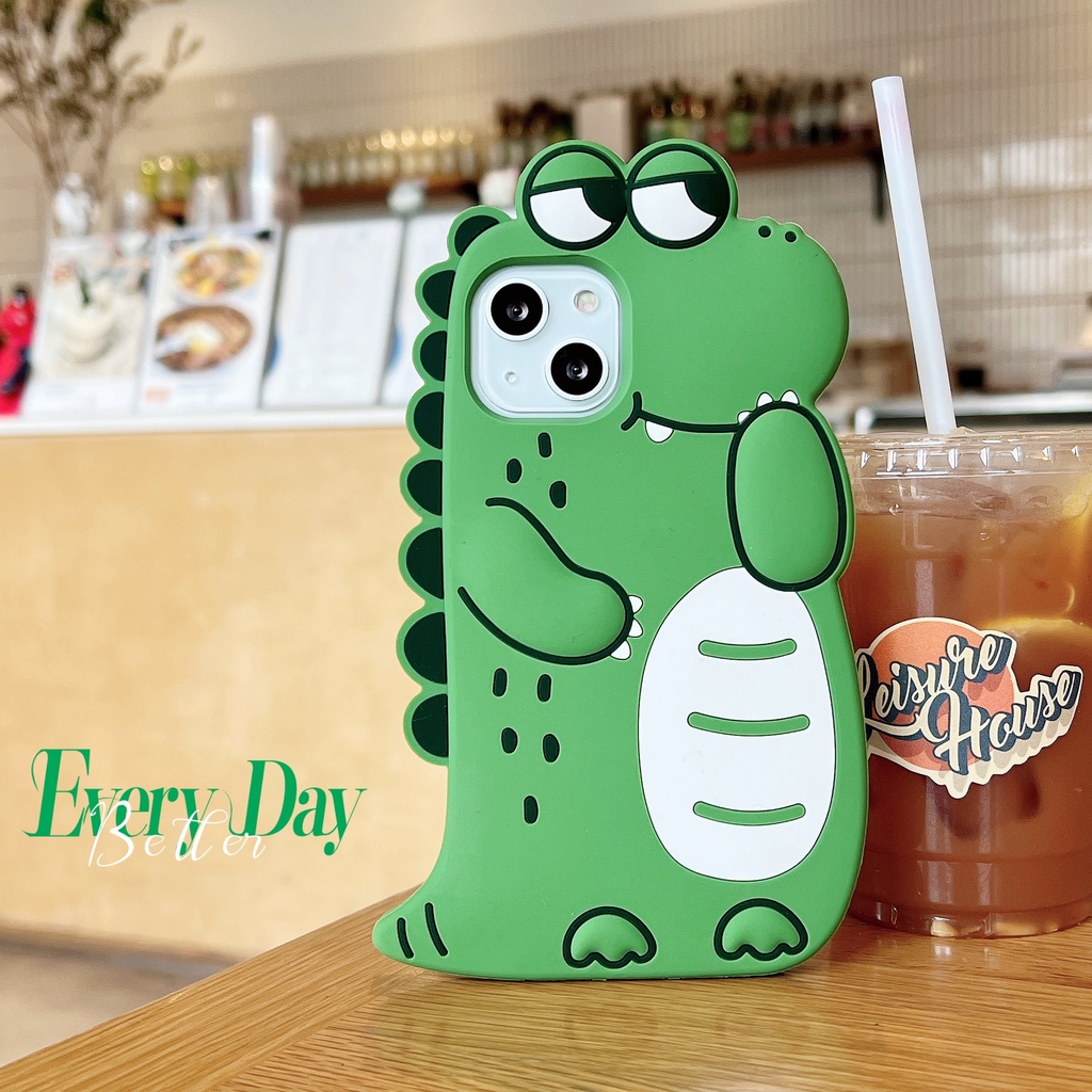 เคสโทรศัพท์มือถือซิลิโคน ลายไดโนเสาร์น่ารัก สําหรับ IPhone14 Plus 14 Pro Max 13 Pro MAX 12 Pro 11 Pro MAX 7 8 6 6s Plus XS MAX XR