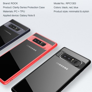 ROCK ร็อคเต็มป้องกันบางใสปกหลังกรณีสำหรับ Samsung Galaxy Note 8