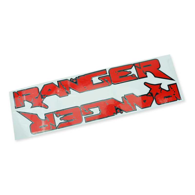สติีกเกอร์ Sticker "RANGER" ติดข้าง ซ้าย+ขวา แดง Sticker Decal Universal Side Pair Ford Ranger 2012-2018