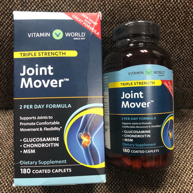 Joint mover อาหารเสริมบำรุงข้อต่อ ขนาด180เม็ด จาก vitamin world usa พร้อมส่ง 1000บาท หมดอายุ 01/21 [ของแท้ 💯% USA🇺🇸]