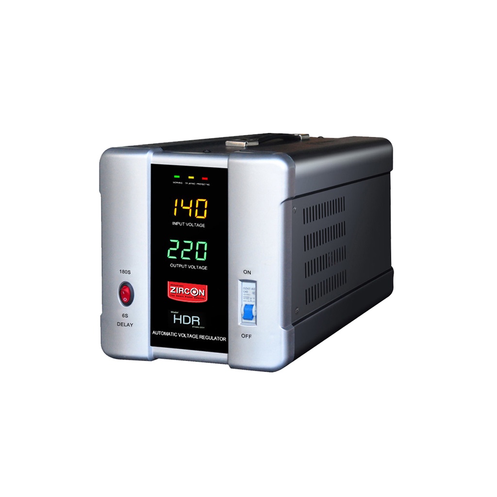 Stabilizer HDR 3000VA ZIRCON กันไฟตกไฟเกินไฟกระชาก(ไม่สำรองไฟตอนไฟดับ) เหมาะกับ แอร์/ตู้แช่/เครื่องชงกาแฟ ประกัน2ปี - รูปที่ 5