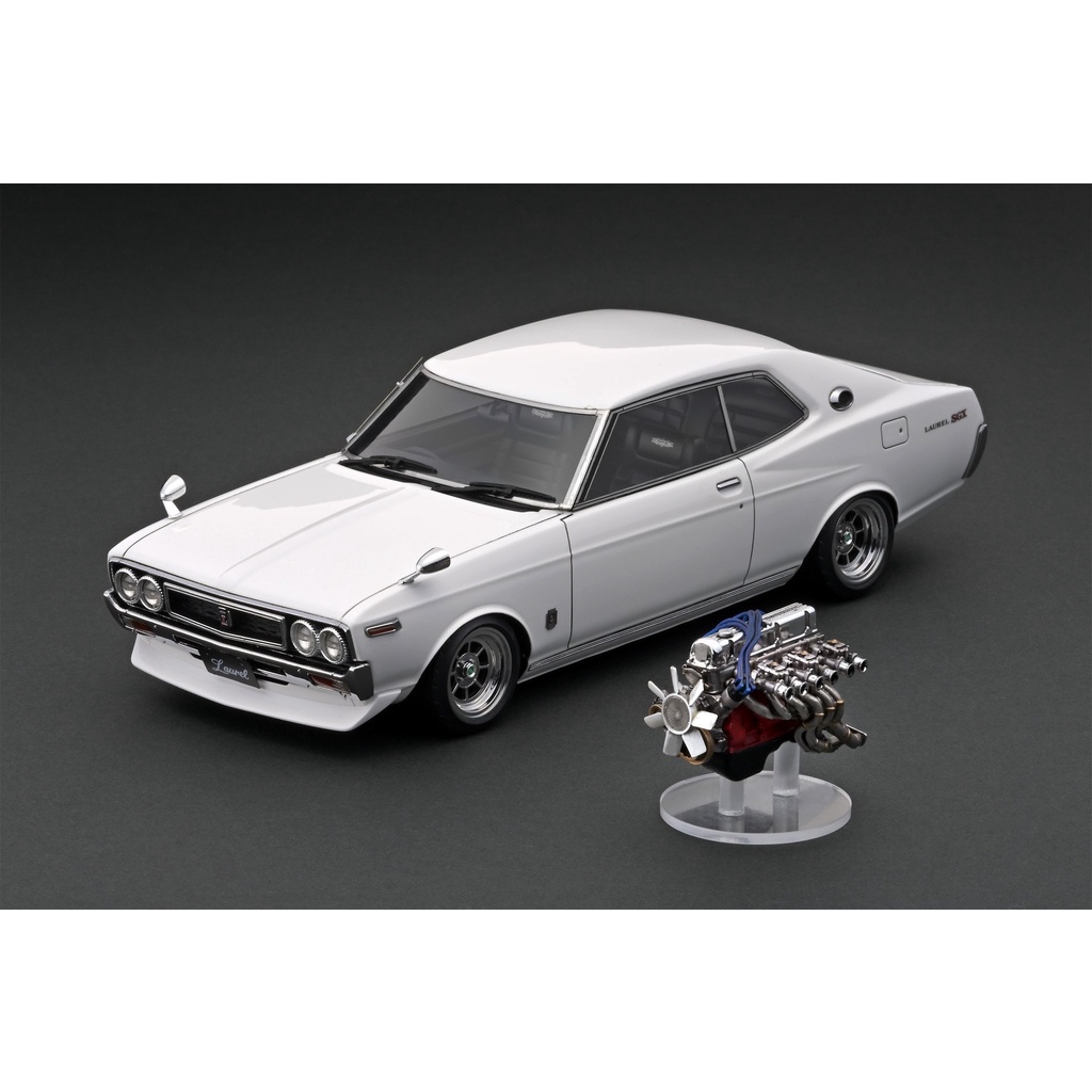 Ignition Model : IG2403 1/18 Nissan Laurel 2000SGX (C130) White With Engine Limited 80pcs. Worldwide