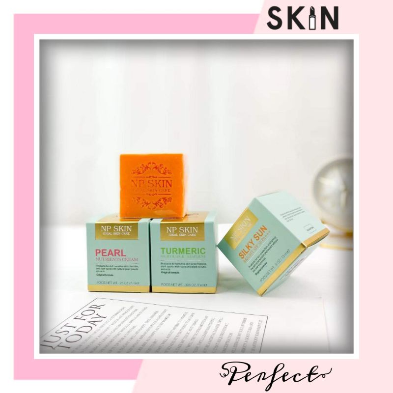 🔜NP SKIN🛒🔥 พรีเมี่ยมเซต 4ชิ้น🔥 เดย์🔖ไนท์🔖กันแดด🔖สบู่แครอท  🚚มีบริการเก็บปลายทาง COD