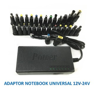 AdaptorLaptop AC/DC (12V-24V)  ใช้ชาร์จโน๊ตบุ๊คทุกรุ่น UNIVERSAL 30 หัว