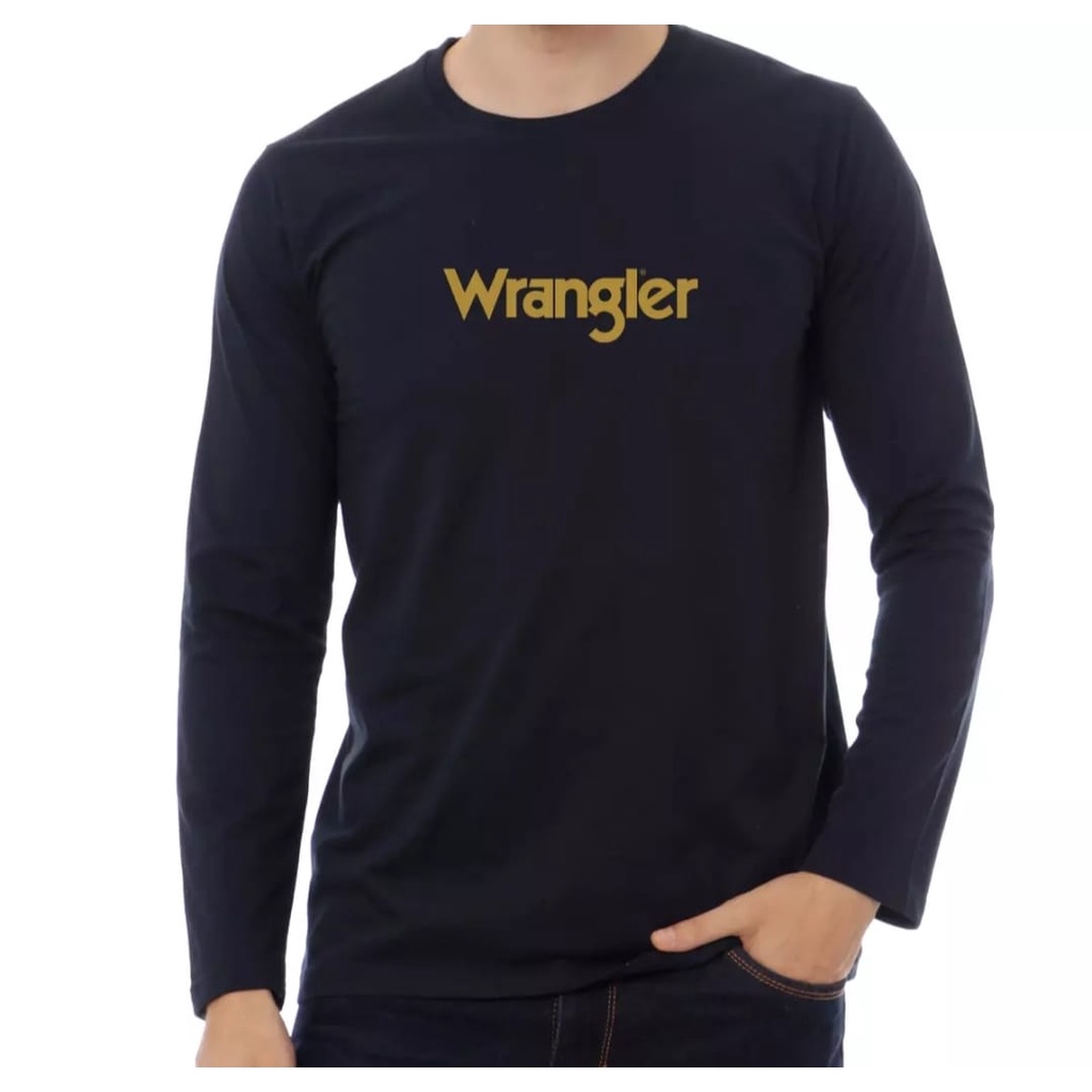 ใหม่ล่าสุด! แขนยาว Distro T-Shirt, เสื้อยืด Cool Wrangler ใหม่ล่าสุด, โลโก้ทองคุณภาพพรีเมี่ยม - คุณภ
