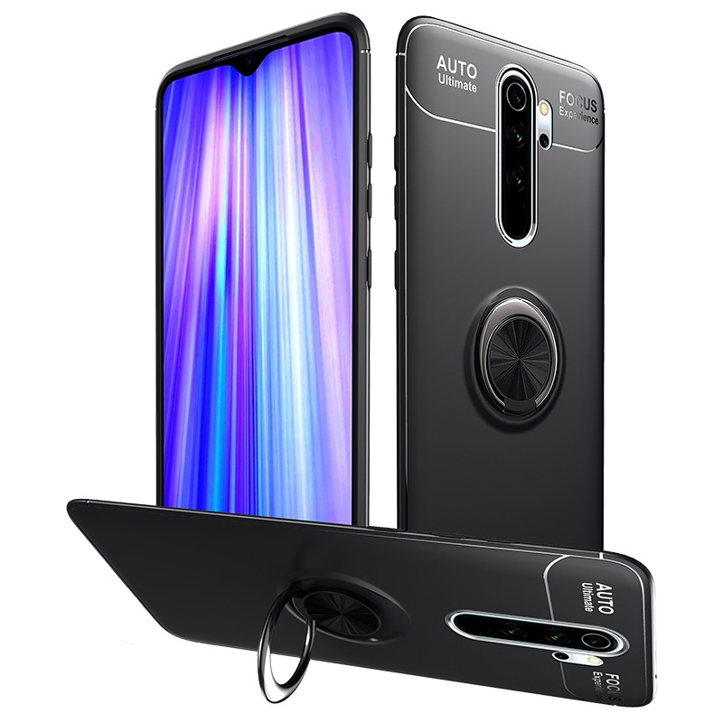 Xiaomi Redmi Note 8 Case Redmi Note 9 Pro Max 9S Casing Magnetic Ring Bracket Silicone Soft Back Cover