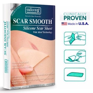 Smooth E Scar Smooth Silicone Sheet (3ชิ้น) สมูทอี ป้องกันการเกิดรอยแผลเป็นนูนแข็ง