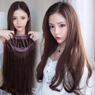 วิกผม🌹 วิกผมครึ่งหัว ฮาฟวิกตัวU ผมตรงยาว60CM กับ 40CM ปลายงุ้มเข้าผมเกาหลีไหมด้านอย่างดี