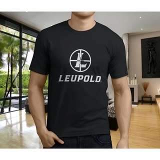 ขายดี!ขายดี เสื้อยืดลําลอง แขนสั้น พิมพ์ลาย Leupold Rifle Scope Optic Sniper Hunting สีดํา สําหรับผู้ชาย KKnibd74GNnbfa0