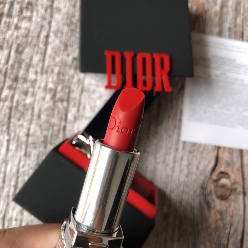 Dior Rouge Dior Couture Colour Lipstick Comfort &amp; Wear #999 Red 1.5g Duo Set