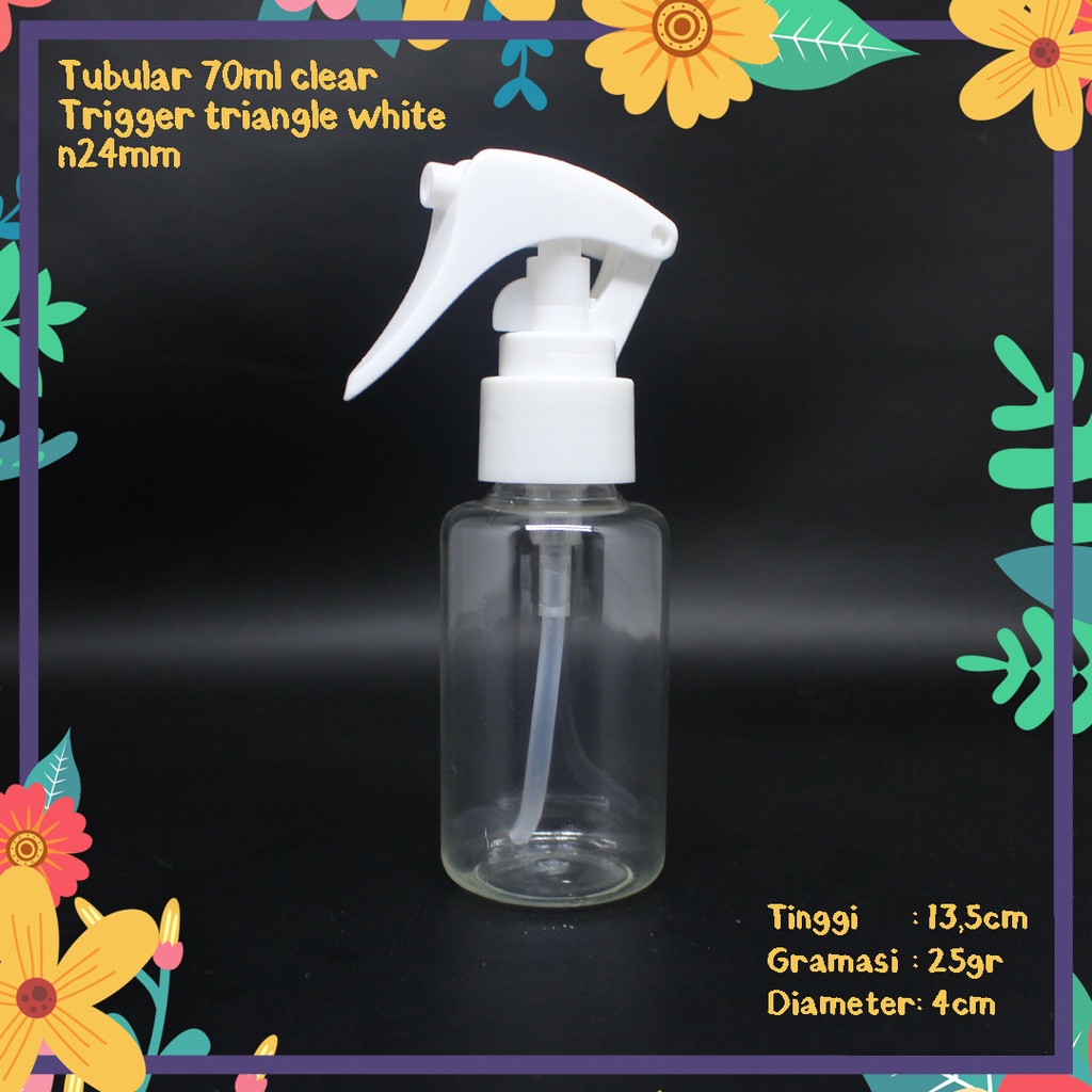 70ML ขวดพลาสติกใสสีขาว BIRD TRIGGER CAP N24 SPRAYER MIST นําเข้า PET N24 THICK
