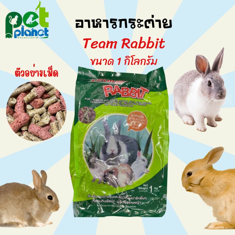 [1kg.] อาหารกระต่าย Team Rabbit อาหารกระต่ายteam อาหารสำหรับ กระต่าย หนูตะเภา อาหารกระต่ายทีม อาหารกระต่ายถุงเขียว