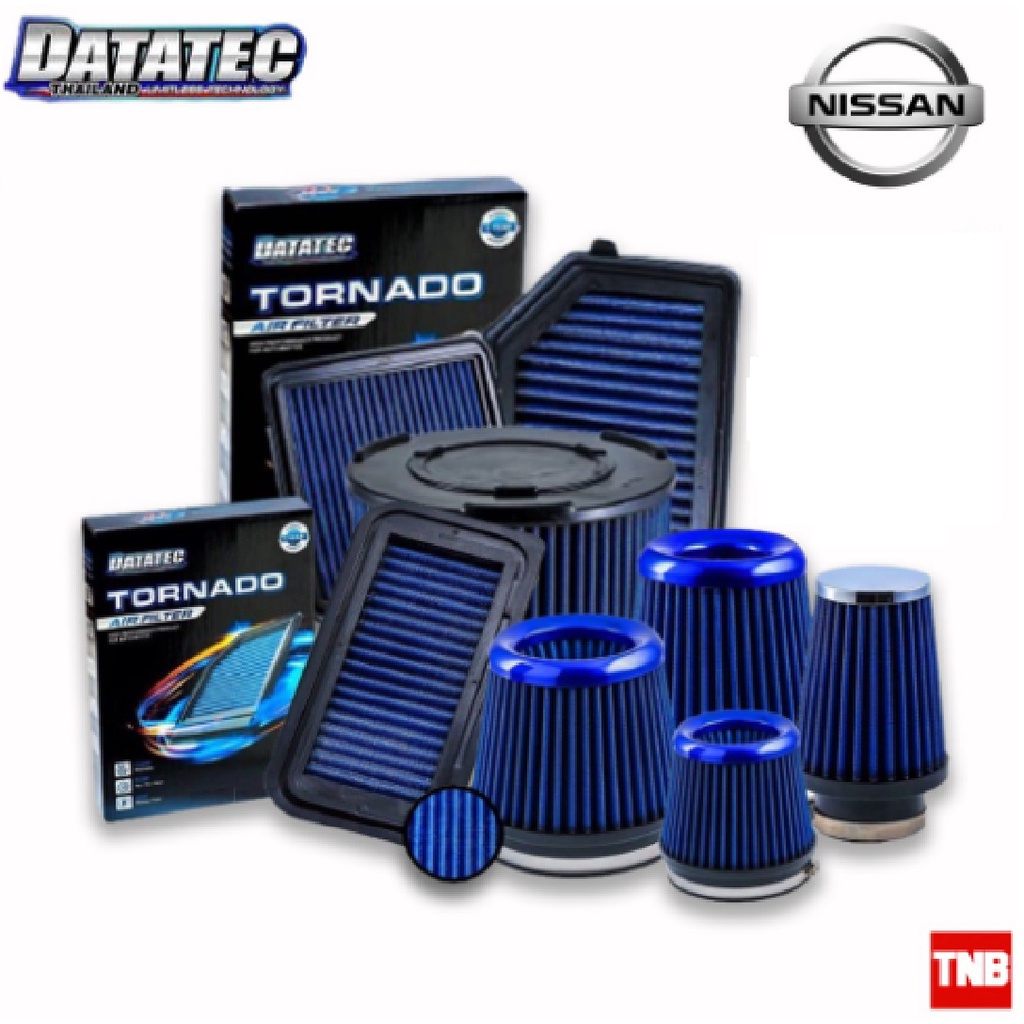 Datatec Tornado Air Filter สำหรับ Nissan March Almera navara กรองอากาศรถยนต์ กรองซิ่ง ไส้กรองอากาศ